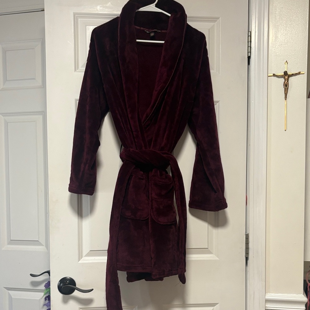 Victoria's Secret Deep Red Plush Robe
